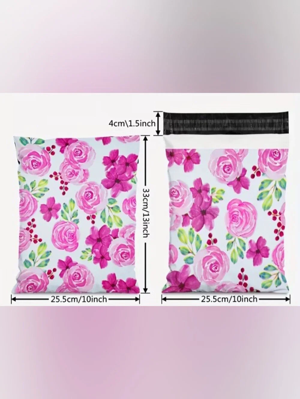10 count 10x13 Floral Polymailers NWT